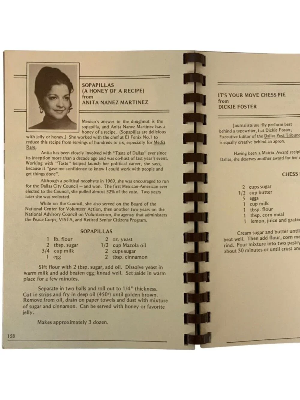 Media Rare Cookbook Favorite Recipes From Dallas Personalities 1979 Spiral Bound